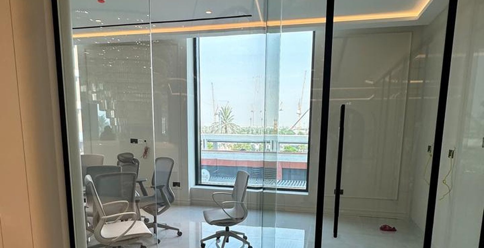 Completed glass partition fit-out project by Pillarstone